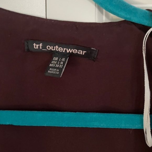 Zara burgundy kimono with fringe- L-XL - Picture 9 of 9